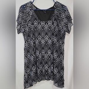 Brittany Black Lace Blouse Size XL